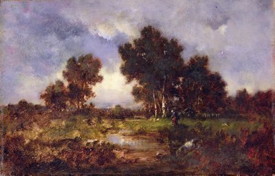 Trees and Pool, c.1845 by Narcisse Virgile Diaz de la Peña